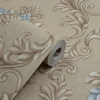 Arabesco Damask Marrom com Cinza Biarritz — foto 2