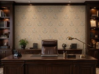 Arabesco Damask Marrom com Cinza Biarritz — foto 4