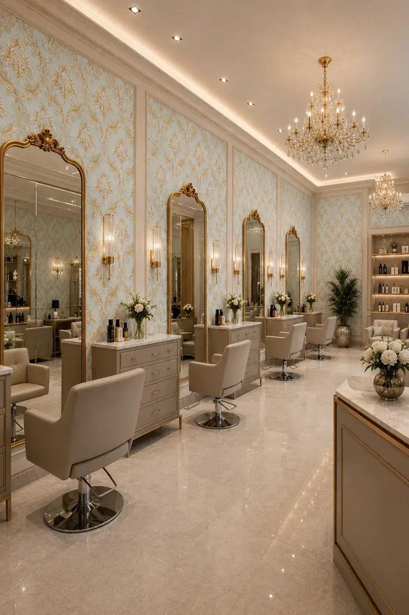 Papel de parede Arabesco Damask Dourado com Azul Claro Biarritz — Alex Quaresma Fernandes, Vila Isabel