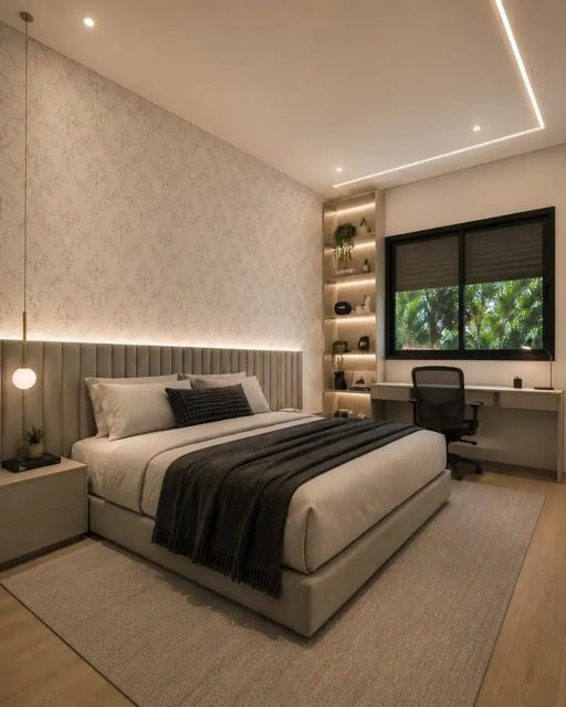 Papel de parede Arabesco Damask Cinza Claro Biarritz — Alex Quaresma Fernandes, Vila Isabel