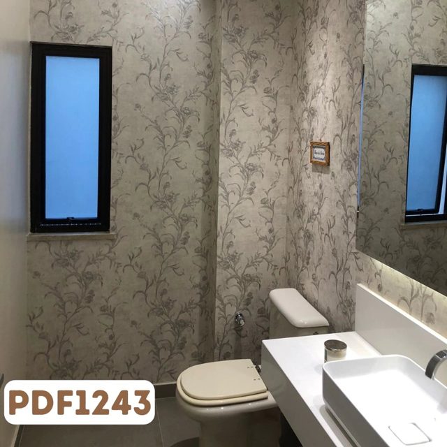 Papel de parede Floral Cinza — Alex Quaresma Fernandes, Vila Isabel