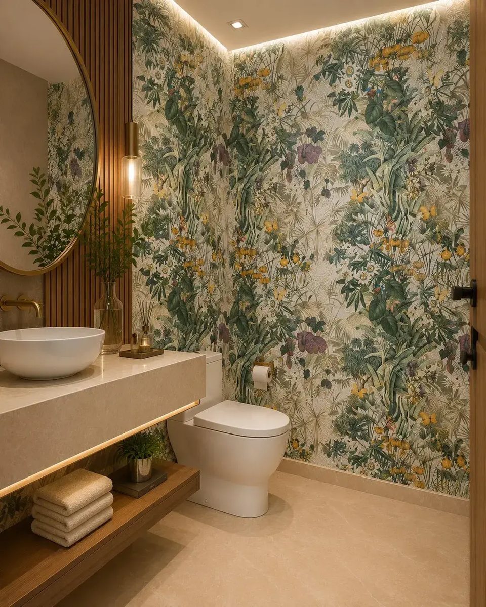 Papel de parede Floral Verde Vibrante Biarritz — Alex Quaresma Fernandes, Vila Isabel