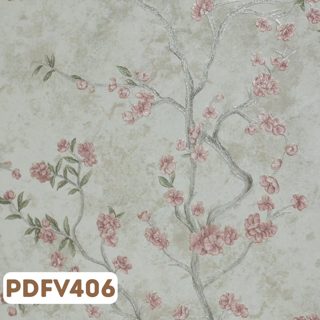 Flores e Galhos Off White, Cinza e Rosa — foto 3