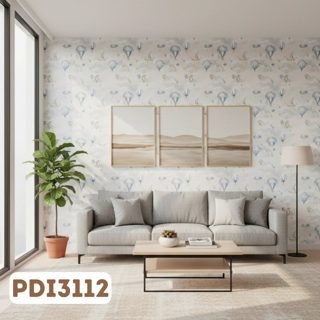 Infantil Nuvens, Balões fundo azul claro — foto 1