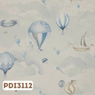 Infantil Nuvens, Balões fundo azul claro — foto 4