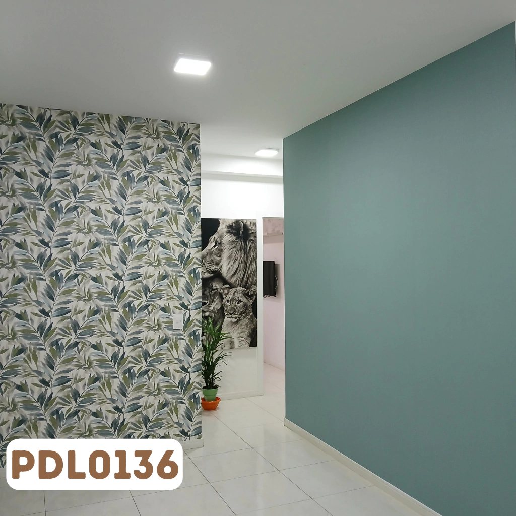 Papel de parede Linho Verde c/ Dourado e Glitter — Alex Quaresma Fernandes, Vila Isabel